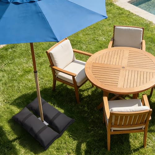 Peohud 200 LBS Sand Bags for Weight, 4 Pack Fillable Sandbags for Umbrella Base, Weatherproof Heavy Duty Weight Bags for Furniture Outdoor Garden Poolside Cantilever Umbrella Stand Accessories