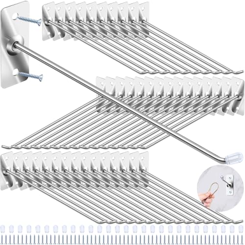 40 Pcs 10"/25CM Stainless Steel Wall Mounted Hooks with Protective Caps and Screws, Coat Bag Hat Utility Hook, Garage Tools Storage Organizer & Hanger for Office Kitchen Home Shop - size: 10" / 25cm