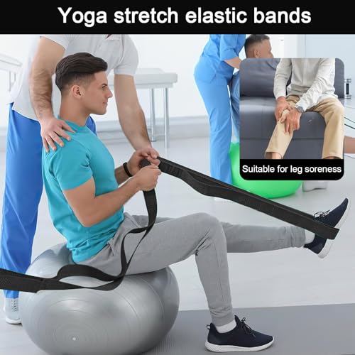 Yoga Resistance Band 6ft 8ft Non Latex Elastic Stretch Band for Strength Training Flexibility Pilates Home Gym Travel - color: Black, size: 6ft