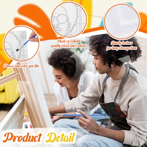 Sherr 285 Pcs 30 Sets Sip and Paint Kit for Adults,Portraits | Pre Drawn Canvas to Paint for Adults, Acrylic Paints, Brushes, Easels, Date Night, Birthday Party Gifts - style: Portraits