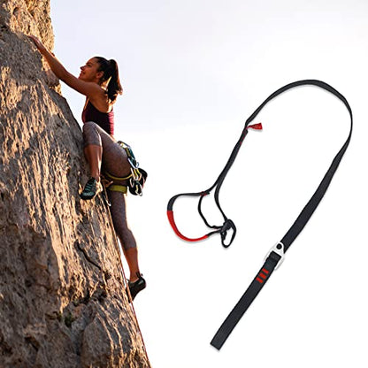 NewDoar Foot Ascender Loop for Climbing Tree Arborist - color: Black Red