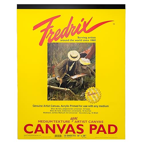 FREDRIX Creative Series White Canvas Pad, 16" x 20" - color: White Canvas, size: 16" x 20"