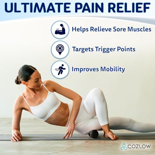 COZLOW Peanut Massage Ball - Deep Tissue Therapy, Pain Relief - Black - color: Black