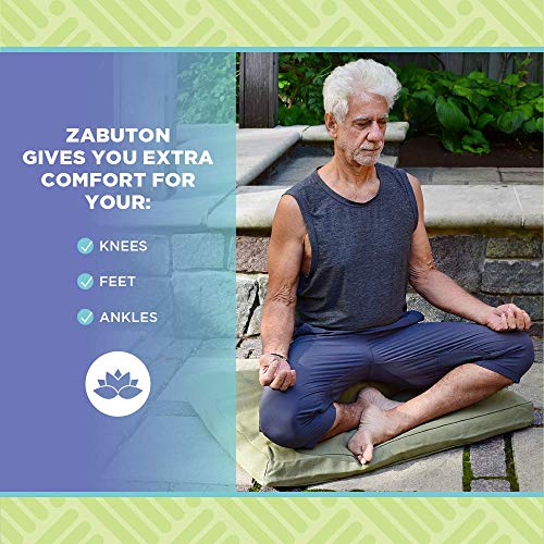 Bean Products Zabuton Meditation Cushion, Cotton Filled Pillow - Navy | 2 Piece Standard Meditation Cushion, Washable Removable Cover, Comfortable Kneeling Pad, 24x24x2 100% Cotton - Made in USA - color: Navy, size: Standard 24x24x2