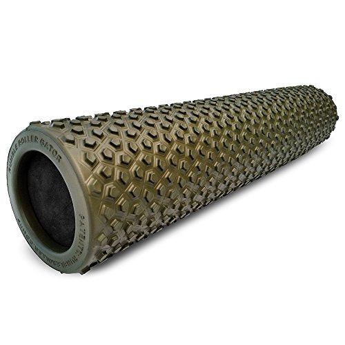 RumbleRoller Original Textured Foam Roller - Deep Tissue, Self Myofacial Release Massage Therapy Roller (RumbleRoller 22" Gator Cross Frictional Massage) - size: Midsize Gator