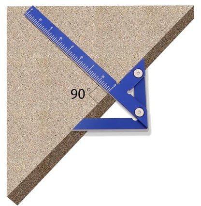 Aluminum Imperial Circle Center Positioning, 45/90 Degree Positioning Ruler, Right Angle Positioning, Centerline Positioning, Multi-Function Arrow Ruler, High-Precision Measuring Ruler,044BL - color: Blue(Imperial)