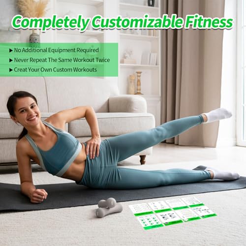 Gym Equipment Workout Cards, 62 Exercises Cards Deck Large Size 5" x 3.5" Fitness Cards for Women & Men, Beginner Fitness Guide to Training Exercises at Home or Gym - style: Equipment