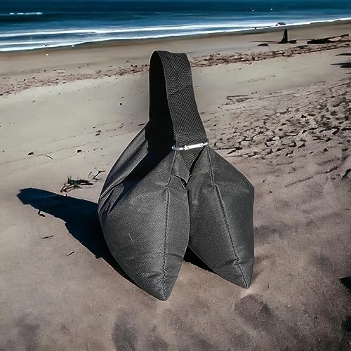 Sandbaggy 새들 샌드백(블랙) - 6.8kg(15파운드)의 모래로 미리 채워져 있습니다 (무게 용량 11.3kg(25파운드) - 사진, 텐트, 야외 장비용 무게
