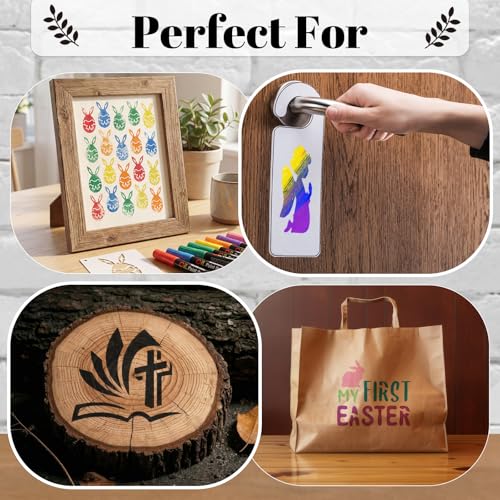 Fainne 100 Pcs 2 Inch Cross Stencils Small Stencils for Painting | Reusable Craft Stencils, DIY Scrapbook, Wood Wall Fabric Rock Chalkboard Sign Painting, Home Art Decor Projects - style: Easter Style