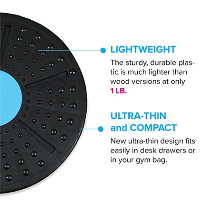 Daiwa Felicity Balance Board Disc Wobble Board – Physical Therapy Stability Trainer, Lightweight Core Balance Disc (1 lb) Supports Up to 300 lbs, Non-Slip Round Balance Board for Core Workout, Rehab, Standing Desk Fitness