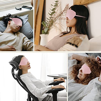 Sleep Mask for Lash Extensions, 3D Memory Foam | Zero Eye Pressure, 99% Blackout, Adjustable Strap, Breathable Fabric, Travel, Yoga, Nap, Lightweight, Soft Comfort - color: Pink