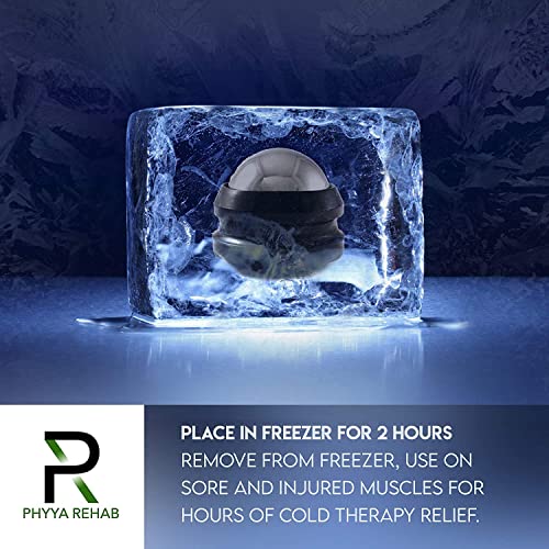 Phyya Rehab - Massage Ice Roller Ball - Roller for Muscles Deep Tissue - Cold Therapy - Plantar Fasciitis Roller (Pack of 2) - size: 1 Count (Pack of 2)