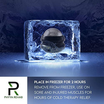 Phyya Rehab - Massage Ice Roller Ball - Roller for Muscles Deep Tissue - Cold Therapy - Plantar Fasciitis Roller (Pack of 2) - size: 1 Count (Pack of 2)