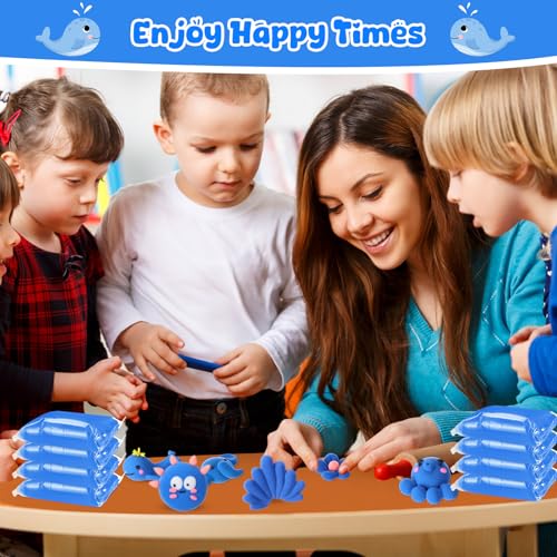 VioraWhite 72 Pcs 38oz Air Dry Clay Bulk Modeling Clay,Blue | Ultra Lightweight Foam Modeling Clay for Kids Adults, DIY Gifts Party Arts Crafts, School Project Supplies - color: Blue