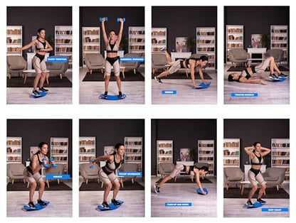 Balance Boards Yoga, Fitness Board, Workout Balance Board Sports, Twist Board for Workout, Gym Sports, Balancing Exercises, Dancers, Stability Training Twisting, Exercise Abs Arms Legs,Blue