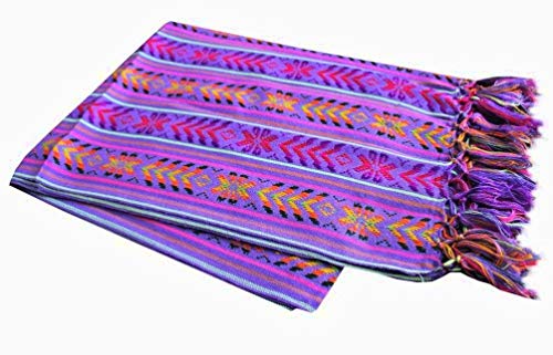 Del Mex Mexican Rebozo Shawl Blanket Doula - color: Purple, size: Regular (6 ft x 2.5 ft)