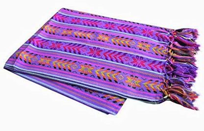 Del Mex Mexican Rebozo Shawl Blanket Doula - color: Purple, size: Regular (6 ft x 2.5 ft)