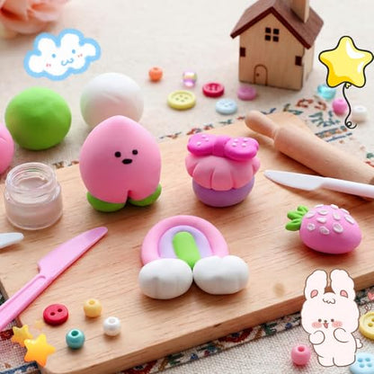 VioraWhite 72 Pcs 38oz Air Dry Clay Bulk Modeling Clay,Light Pink | Ultra Lightweight Foam Modeling Clay for Kids Adults, DIY Gifts Party Arts Crafts, School Project Supplies - color: Light Pink