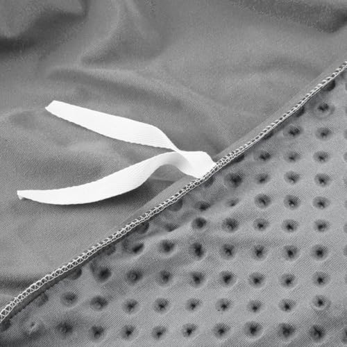 Weighted Blanket Cover 48x72, Dark Grey Removable Duvet Cover for Weighted Blanket, Soft Heavy Blanket Cover with 8 Corner Ties, 16Ties,Zipper Closure, Cover Only - color: Minky-dark Grey, size: 48*72