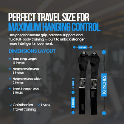 Suspension Trainer Straps, Premium Nylon Bodyweight Suspension Straps