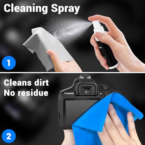 Aispour Camera Lens Cleaning Kit, 10-in-1 Camera Cleaning Kit | Camera Lens Cleaner and Camera Accessories, Includes Lens Cleaning Kit/Lens Cleaner/Lens Cleaning Pen/Soft Brush - size: Standard Version