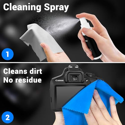 Aispour Camera Lens Cleaning Kit, 10-in-1 Camera Cleaning Kit | Camera Lens Cleaner and Camera Accessories, Includes Lens Cleaning Kit/Lens Cleaner/Lens Cleaning Pen/Soft Brush - size: Standard Version