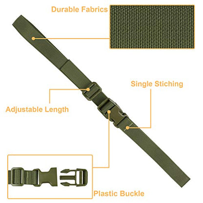 MAGARROW 24" 40" 60" 100" Strap Buckle Packing Straps Adjustable 1-Inch Belt - color: Army Green (4-Pack), size: 1" Wide - 40" Long