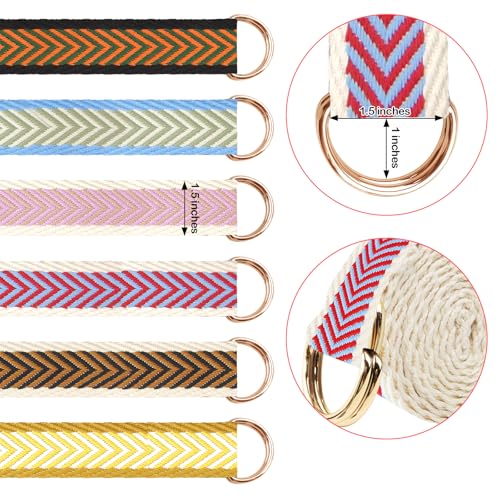 6 Packs Yoga Strap for Stretching Yoga Belt Adjustable Straps for Non Elastic Stretching Strap Exercise Straps for Pilates - color: Arrow Style