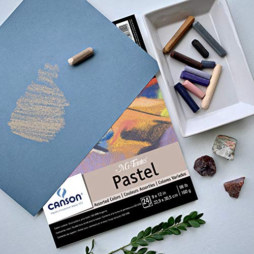 Mi-Teintes Pastel Pad 9X12 Assorted Colors | Canson Artist Series, Foldover Pad, 98 lb. (160gsm), Artist Paper for Adults and Students - size: 9"X12", style: Assorted Colors