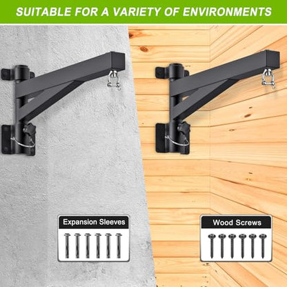 BeneLabel Heavy Bag Hanger for Punching Bag Beam Mount Hardware 360° Rotation Boxing Bag Ceiling Mount I-Beam Hanger for Hanging Heavy Punching Bags Wall Hangers - color: 24" Black wall hanger (Only)