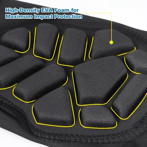 High-Density EVA Foam Padded Knee Calf Pads -Gym Knee Protectors, Non-Slip Sports Knee Guards for Running, Basketball, Fitness, and Workout for Men Women - size: Medium