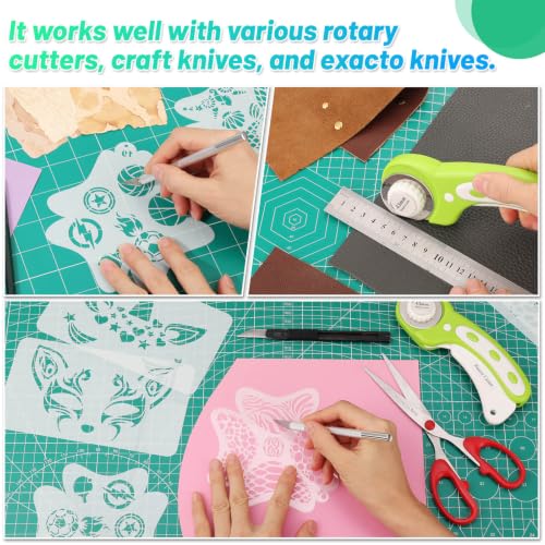 anezus Self Healing Cutting Mat for Rotary Cutting, 24" x 18", Green - color: Green, size: 24"L x 18"W
