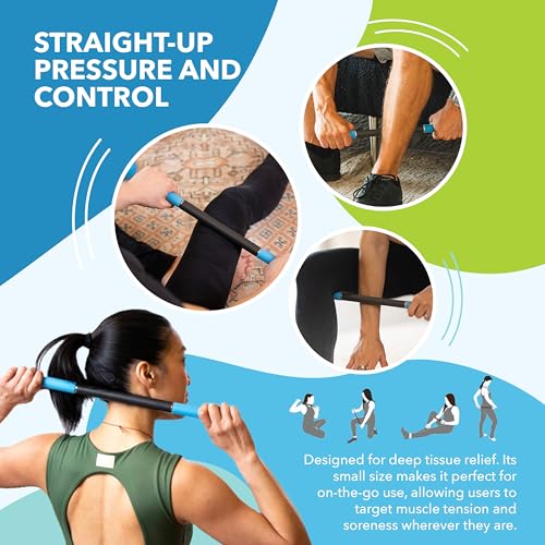 RAD Rod Mini – 16in Compact Deep Tissue Massage Roller Stick – Travel-Ready Myofascial Release Tool for Legs, Back, Neck, Arms & Shoulders – Muscle Roller for Mobility & Recovery - style: Rod Mini