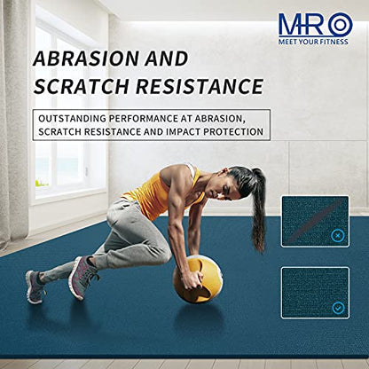 MRO Extra Large Exercise Mat 8'x4.5'/7'x4.5'/6'x4.5'(7mm) - color: blue, size: 7*4.5 FT