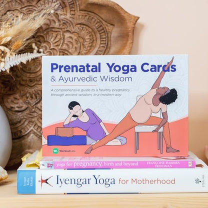 WorkoutLabs Prenatal Yoga & Ayurveda Cards – Healthy and Conscious Pregnancy Guide with Ancient Wisdom in a Modern Way · Premium Cards and Book Set for Pregnant Women and Prenatal Yoga Teachers