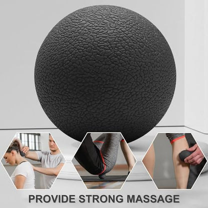 LEZER, Trigger Massage Point, Manual Massage Ball, Muscle Knots Relief Tool, Myofascial Release, Physical Therapy, Plantar Fasciitis, Set of 2 (Green Trigger and Black Ball) - style: 09 - Trigger Green + Hard Ball