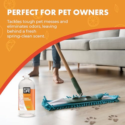 Better Life Floor Cleaner - Liquid Multipurpose Cleaner for Wood, Tile, Laminate, Vinyl, Bamboo for Mopping - Citrus Mint 1 Gallon Refill - size: 128 Fl Oz (Pack of 1)