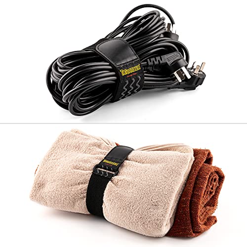 Trilancer Elastic Cinch Straps with Anti-Slip Strips, 24'' x 2'' (4 Pack) | Multipurpose Hook and Loop Bundling Straps for Hose, Cords, Bike, Luggage, Camping, Yoga Mats - size: 24"(4 pcs)