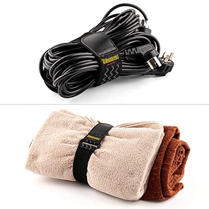 Trilancer Elastic Cinch Straps with Anti-Slip Strips, 24'' x 2'' (4 Pack) | Multipurpose Hook and Loop Bundling Straps for Hose, Cords, Bike, Luggage, Camping, Yoga Mats - size: 24"(4 pcs)