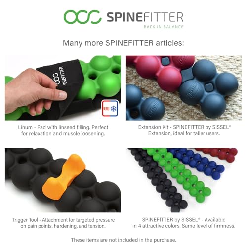 SPINEFITTER by SISSEL Green | Massager for Back & Balance | Back Trainer relieves Tension and blockages Ideal for Pilates and Yoga | to Relax The Spine | for Home & Practice - color: Green