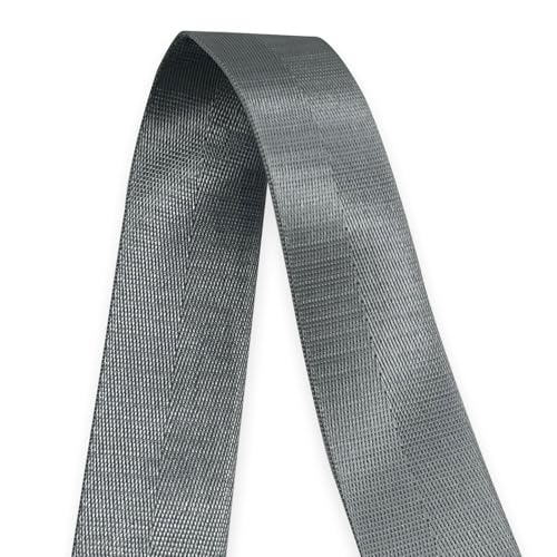 1 1/2" Gray Nylon Webbing 12yds for Bag Straps Crafts - color: Gray