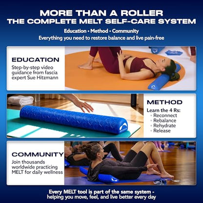 MELT 36-Inch Half Foam Roller Spinal Support Balance Training