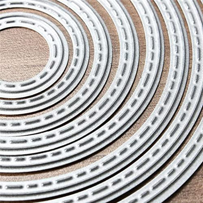 Big Round Cutting Dies Handmade DIY Paper Cards Album Decoration Stencils Template Embossing for Card Scrapbooking Craft Circle - style: Big Round