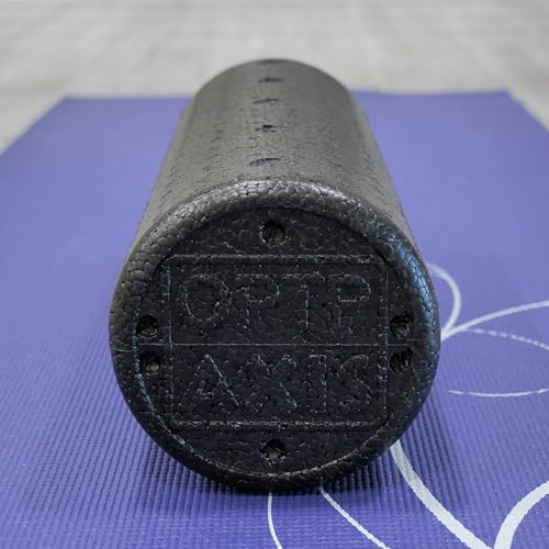 OPTP AXIS Firm Density Foam Roller – Round, Black, 18"L X 6" | High density firm foam roller for physical therapy, yoga, Pilates, fitness exercise & sports training, Heat-molded EPP foam - color: Black - 18" X 6" Round