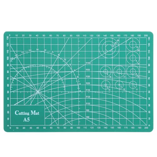 Self Healing Cutting Mat, A5 Rotary Cutting Sewing Mat for Crafts, Double Sided 5-Ply Craft Cutting Board for DIY Art Work Cutting, Hobby, Stencil, Scrapbooking (6"x8")