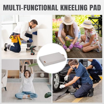 HappyPicnic Waterproof Garden Kneeling Pad, 2in Thick, Grey, 1 Pack | Soft High-density Foam knee Support, with Handle, Easy to Clean, Non-slip, for Gardening, Yoga, Prayer, Housework, Exercise - color: Grey