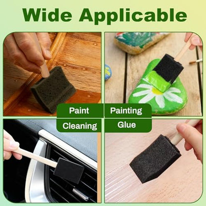 13 Pcs Foam Paint Brushes 5 Sizes, 1'' 1.6'' 2'' 3'' 4'' Sponge Brush for Painting, Staining, Varnish, Touch Up, DIY Craft Projects - size: 13 Packs Mixed Sizes