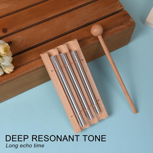 HILAZA 2 Pack Chime for Teachers Classroom Management, Responsive Three Tone Hand Energy Chime Bell Instrument for Yaga, Mindfulness and Meditation - color: TRIO CHIME