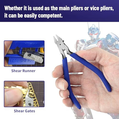 stedi Model Nipper, Ultra-thin Double-blades Nippers with Protective Case Model Hobby Making Tools for Gundam Repairing Plastic Model and Fixing - style: Ultra-thin Double-blades Nippers
