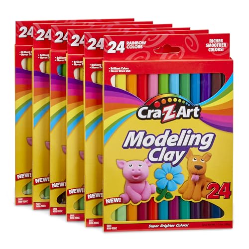 Cra-Z-Art Bulk Modeling Clay - 6 Pack of 24 Count Modeling Clay - size: 24 Count (17.5 oz, Pack of 6)